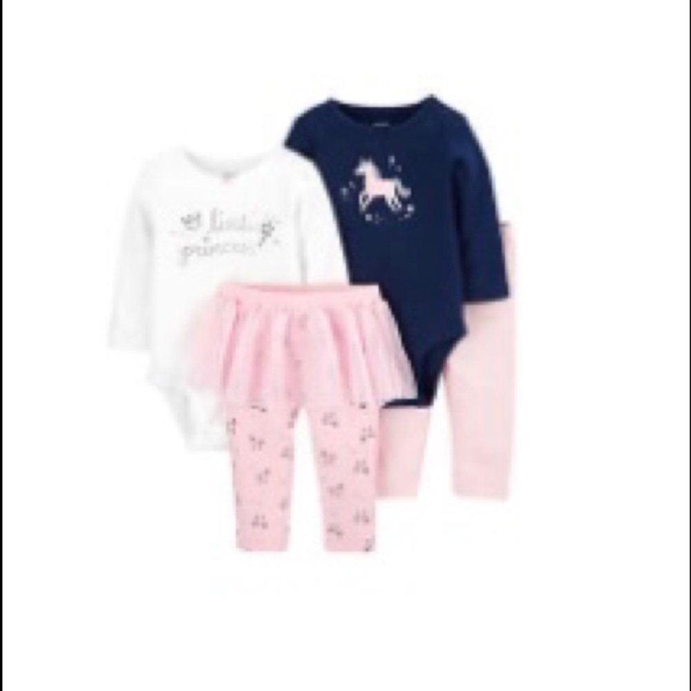 NWT Carter's Infant 4-piece Set, Princess, 12 Months